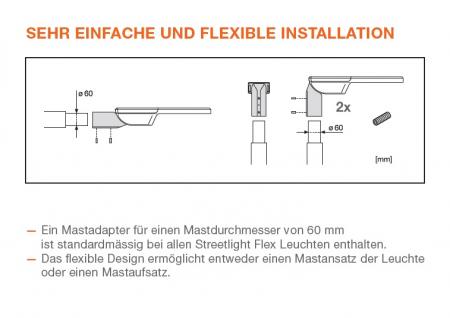 Ledvance LED Straßen- und ParkplatzbeleuchtungSL FLEX SM RV25ST P 36W 740 WAL - neutralweißes Licht